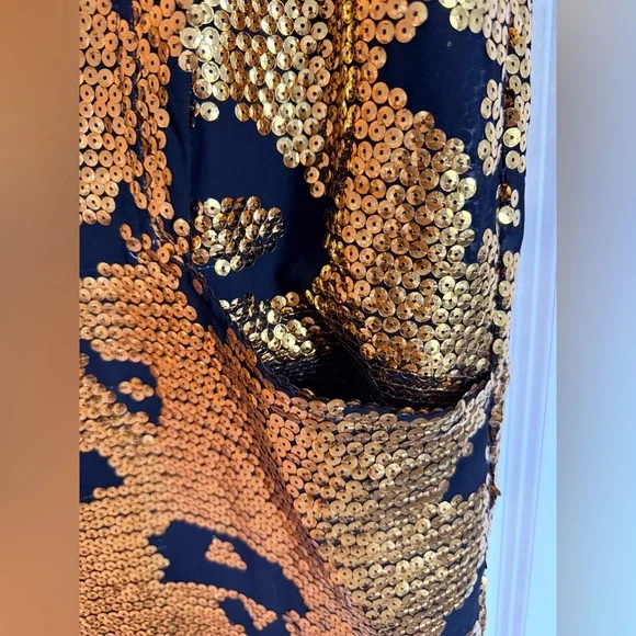 See By Chloe Gold and Black Mini Dress - Picture 5 of 9